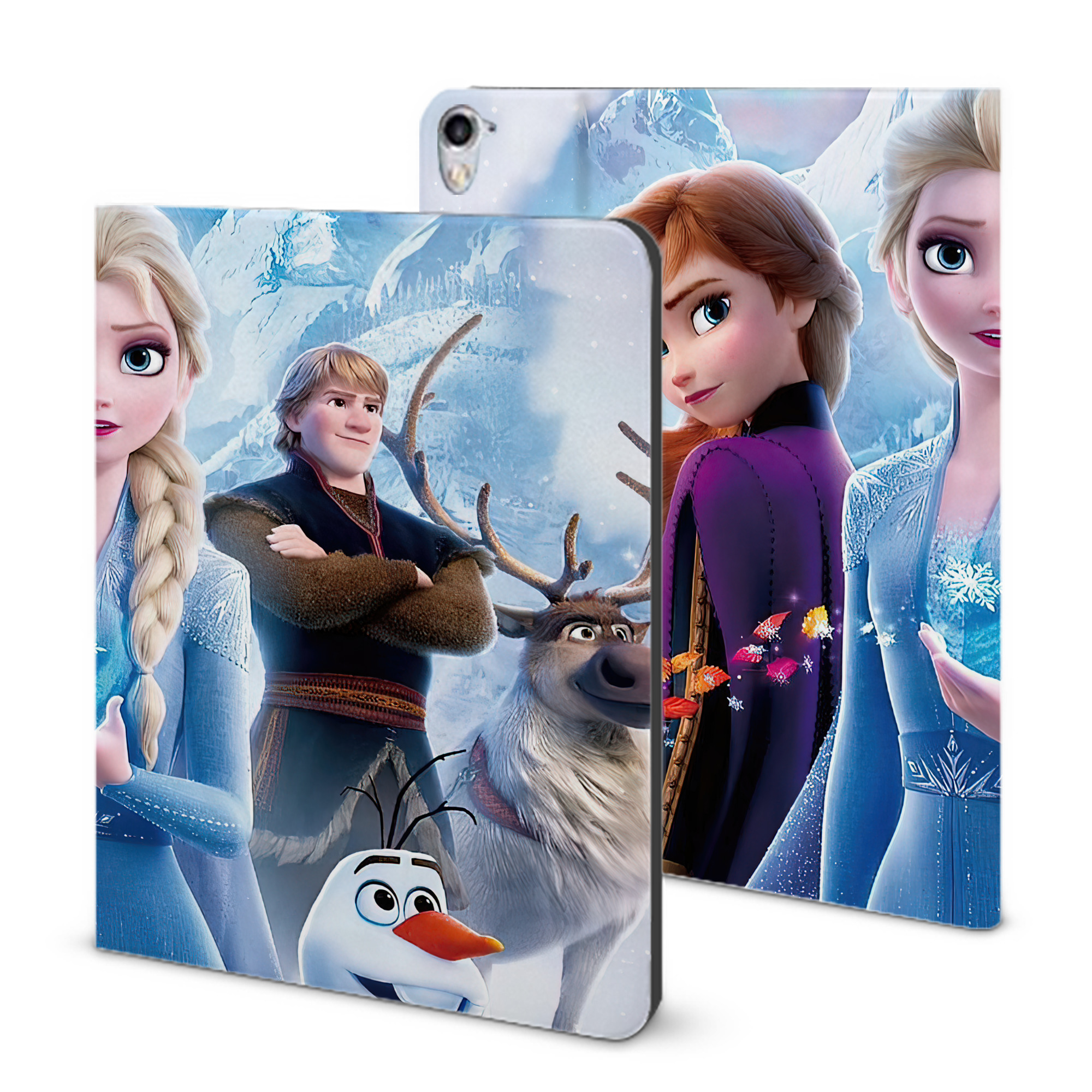 （画像用） アナと雪の女王 アンナ エルサ Frozen Anna Elsa IPad ケース ブック型 PUレザー TPU 耐衝撃 軽量 薄型 ペン収納なし 全面保護 IPad 各モデル対応